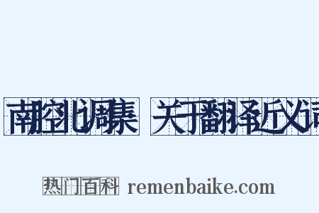 南腔北调集·关于翻译近义词是什么意思的图片
